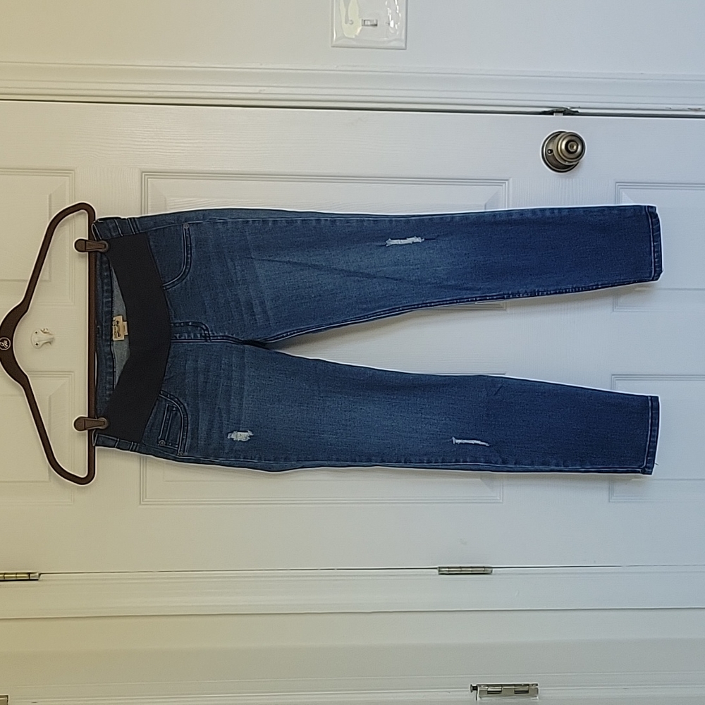 Indigo blue maternity jeans